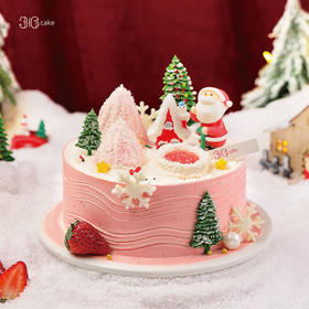【圣诞季】圣诞童话镇 ‧ 红颜草莓啫喱奶油蛋糕，可选1.5/2.5/6磅