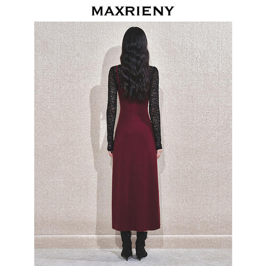 玛克门店发货：MAXRIENY安哥拉红针织吊带连衣裙(货号:MC85DR805) 商品图3
