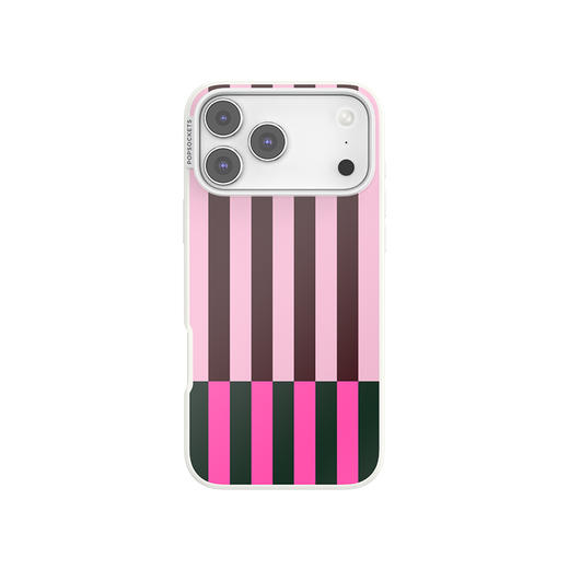 【色彩力场】霓虹粉条纹 POPCASE手机壳 MagSafe Popcase磁吸款 撞色 条纹 iPhone17/16/15/14/13 商品图2