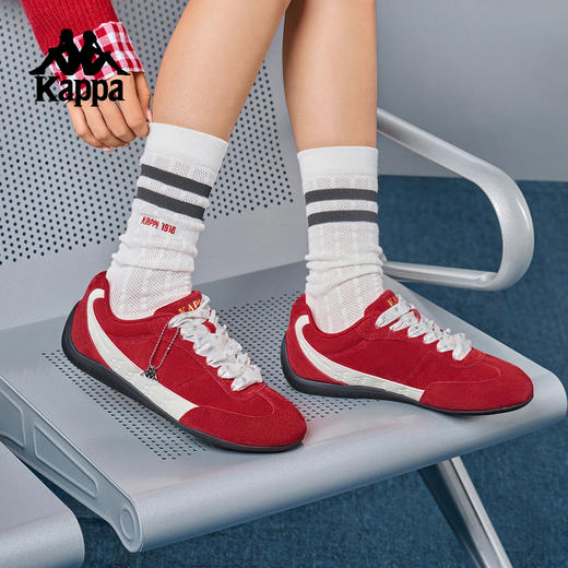 Kappa 复古赛车鞋男女2025新款红色薄底运动鞋德训鞋子K0GW5CC60 商品图3