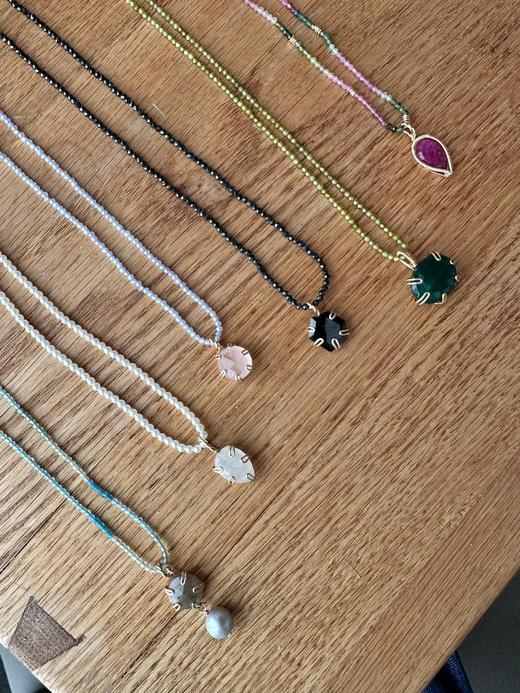 SpoiledBrat Jewelry彩色宝石吊坠系列 |  粉晶 /紫水晶/绿松石项链 商品图10