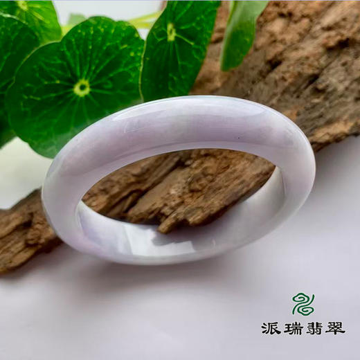 派瑞翡翠 翡翠手镯 糯种 浅紫 商品图0