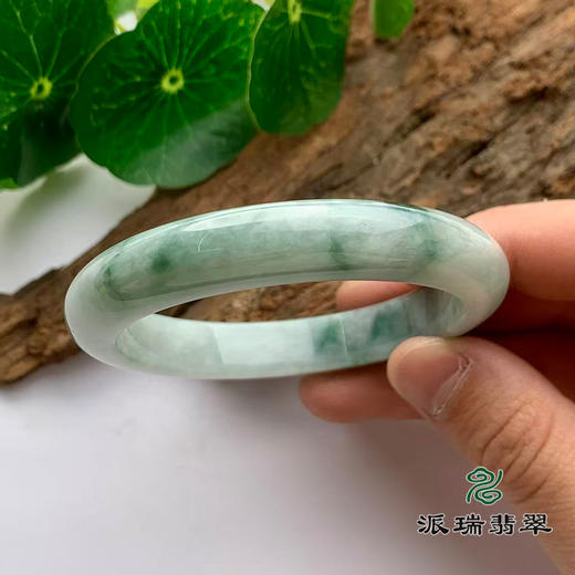 派瑞翡翠 翡翠手镯 糯种 飘花 商品图2
