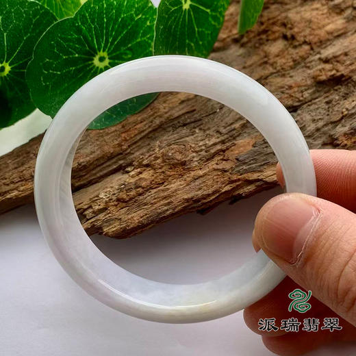 派瑞翡翠 翡翠手镯 糯种 白色 商品图3