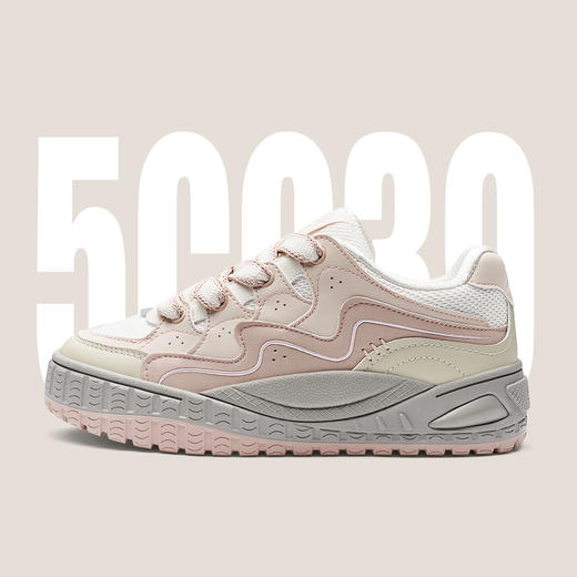 Kappa 厚底面包鞋女2025新款休闲板鞋粉色百搭运动鞋子K0G25CC39 商品图4