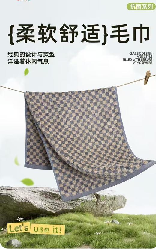 TY竹纤维素格雅韵抗菌毛巾2578 商品图1