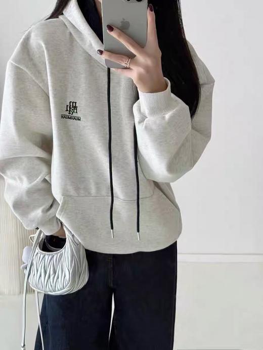 赵露思同款🔥🔥🔥奥粒绒【重工刺绣】95%棉 连帽款～加绒厚款卫衣-喜出 商品图4