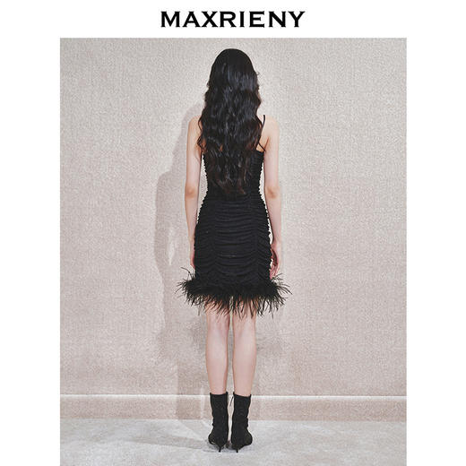 玛克门店发货：MAXRIENY精致浪漫感钉珠连衣裙吊带裙(货号:MC85DR758) 商品图3