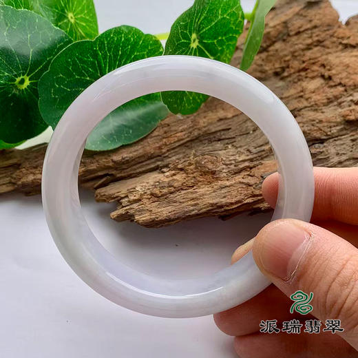 派瑞翡翠 翡翠手镯 糯种 浅紫 商品图3