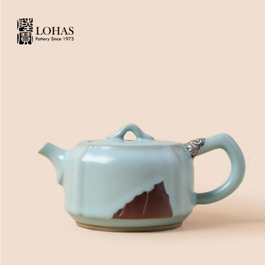 【特惠4折，仅1套，无货退款】陆宝汝窑茶具套装客厅家用整套茶具汝瓷可开片茶壶礼盒装雨过天青汝窑雨过天青茶组 商品图3