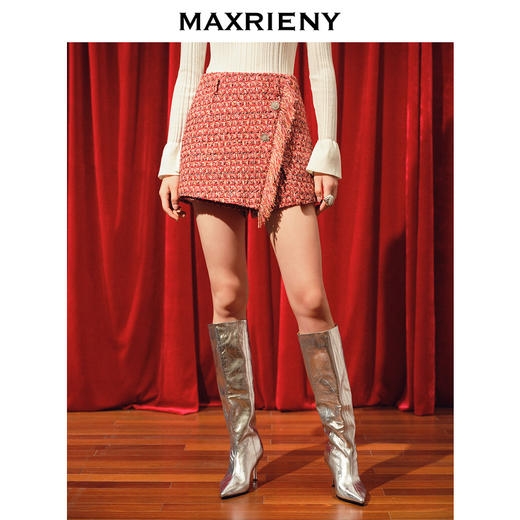 玛克门店发货：MAXRIENY新年小香风半裙(货号:MC88PA803) 商品图0