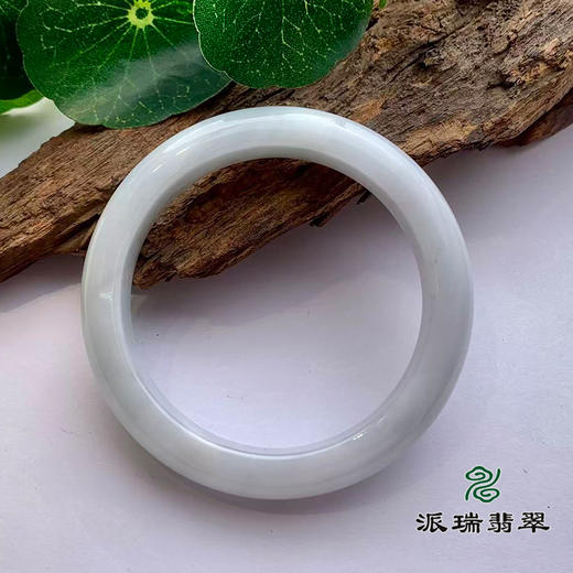 派瑞翡翠 翡翠手镯 糯种 白色 商品图3