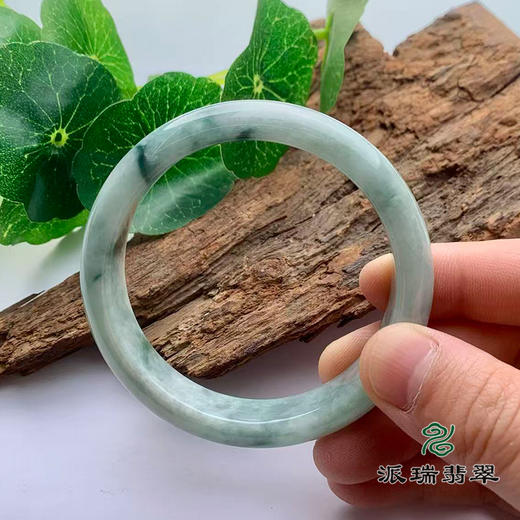 派瑞翡翠 翡翠手镯 糯种 飘花 商品图1