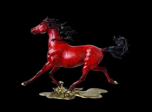 陈金庆《鸿运奔腾》铜雕塑 商品图6