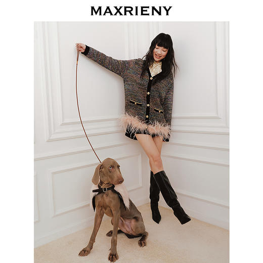 玛克门店发货：MAXRIENY极光小香针织外套高级感(货号:MC85JA760) 商品图1
