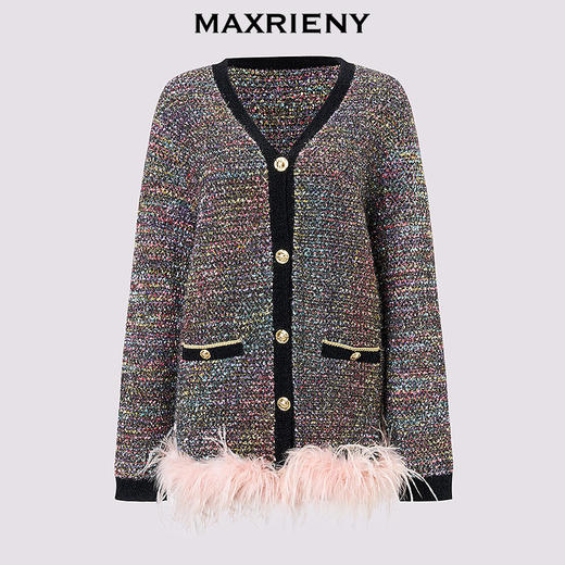 玛克门店发货：MAXRIENY极光小香针织外套高级感(货号:MC85JA760) 商品图4