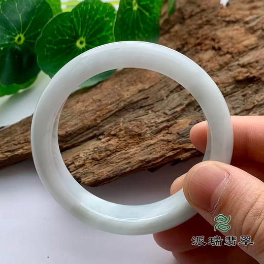 派瑞翡翠 翡翠手镯 糯种 白色 商品图1
