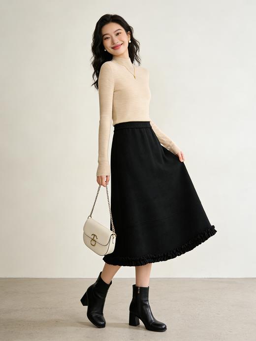 臣禾	【智感毛衫-半高领】岛精18针100%羊毛套头针织衫	JZ254090575 商品图2