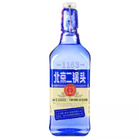 [白酒]小方瓶蓝瓶二锅头42度500ml(光瓶)