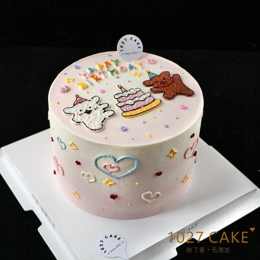 1027CAKE |  手绘蛋糕  线条小狗（提前1-2天预订） 商品图1
