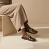 Westory2026年春季圆头低跟水洗牛皮羊毛穆勒拖鞋休闲慵懒风毛拖W26AM50041 商品缩略图2