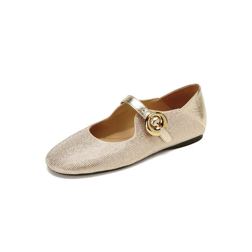 Westory2026年春季圆头满钻拼牛皮低跟玛丽珍单鞋休闲舒适百搭浅口鞋S26AE50481 商品图11