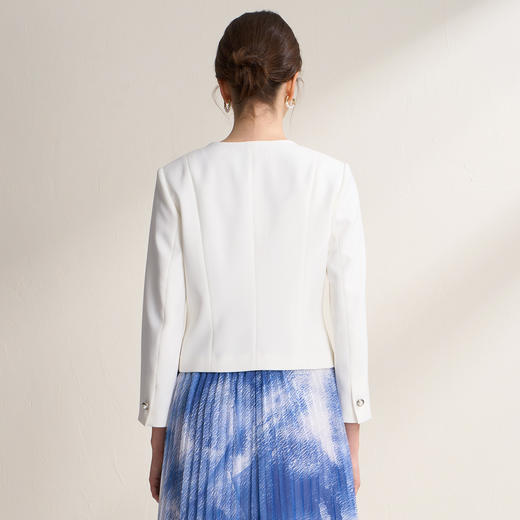 EITIE爱特爱圆领收腰显瘦2026春季新款西装外套A2603101 商品图4