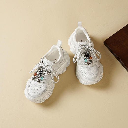 Westory2026年春季水染软牛皮做旧擦脏工艺休闲运动鞋W26AM50011 商品图5