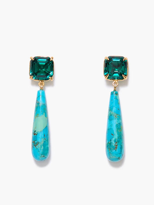 订购6周到｜Chan Luu-TERRA-绿松石 水晶 耳环［美国设计师］ 商品图0
