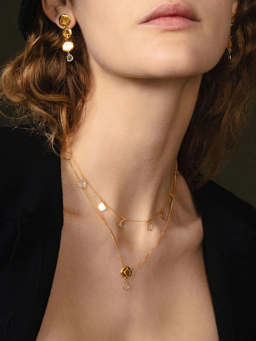 订购6周到｜Chan Luu-MIRAGE-金币 莫桑石 锤纹 吊坠 项链［美国设计师］ 商品图1