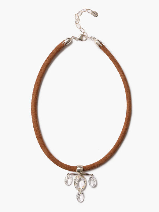 订购6周到｜Chan Luu-CAROLINE-吊灯 透明 皮革 吊坠 项链［美国设计师］ 商品图1