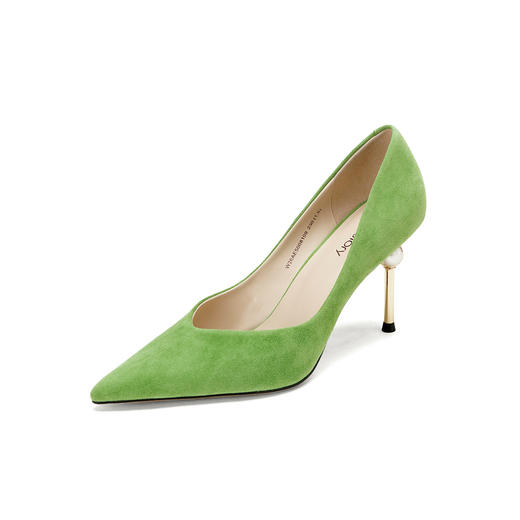 Westory2026年春季尖头彩色高跟V口羊京极简浅口单鞋宴会鞋通勤鞋W26AE50081 商品图10