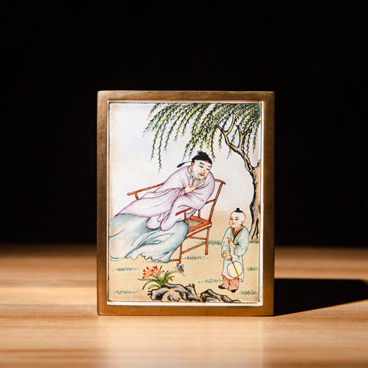 70年代国营厂制铜胎画珐琅笔筒 商品图4