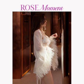 微透朦胧真丝乔其羽毛袖中袍 P231183