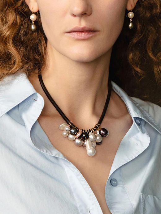 订购12周到｜Chan Luu-LEA-淡水珍珠 皮革 项链［美国设计师］ 商品图1