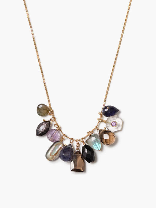 订购6周到｜Chan Luu-MELODY-拉长石 紫苏辉石 紫水晶 鲍贝 堇青石 黑电气石 透明水晶 烟晶 项链［美国设计师］ 商品图1