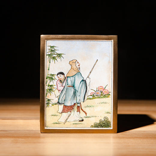 70年代国营厂制铜胎画珐琅笔筒 商品图7