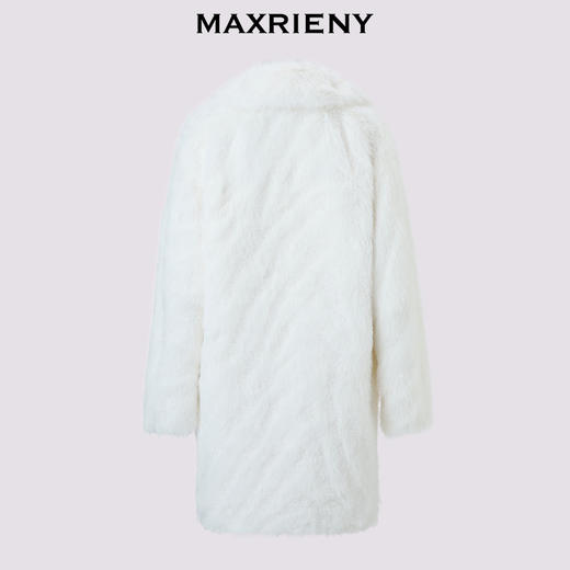 【时髦暖冬-商场同款】MAXRIENY翻领环保毛绒大衣廓形外套中长款(货号:MC85CT760) 商品图4