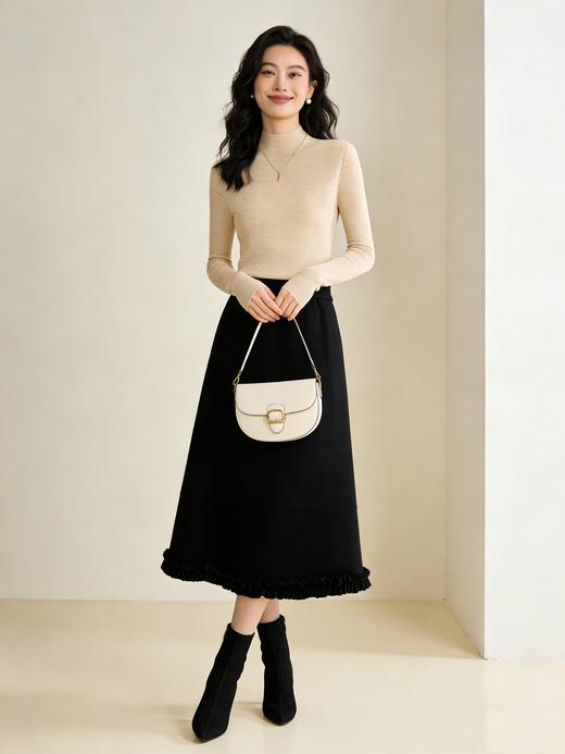 臣禾	【智感毛衫-半高领】岛精18针100%羊毛套头针织衫	JZ254090575 商品图3