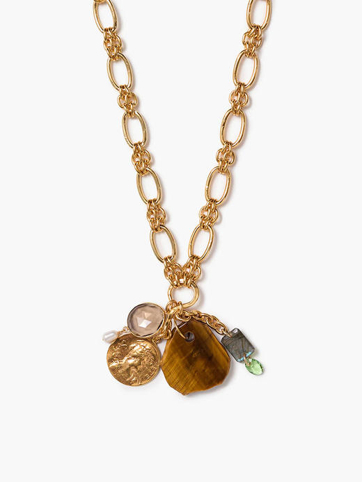 订购6周到｜Chan Luu-FORTUNA-虎眼石 拉长石 烟晶 橄榄石 淡水珍珠 吊坠 项链［美国设计师］ 商品图2