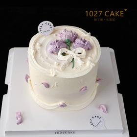 1027CAKE |   紫色裱花蛋糕