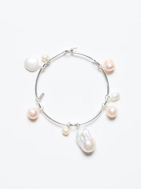 订购6周到｜Chan Luu-CROWN-皇冠 银色 淡水珍珠 手镯［美国设计师］