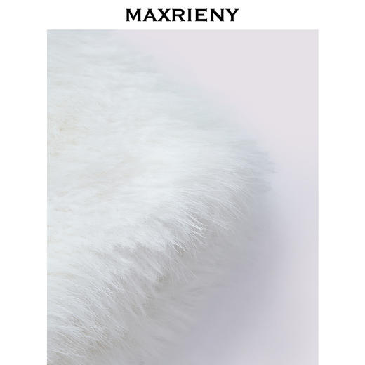 【时髦暖冬-商场同款】MAXRIENY翻领环保毛绒大衣廓形外套中长款(货号:MC85CT760) 商品图3