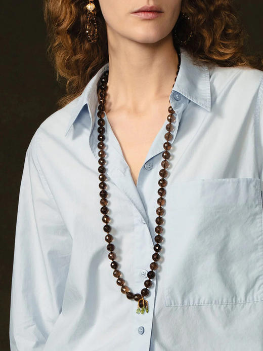 订购6周到｜Chan Luu-LARK-云雀 烟晶 橄榄石 串珠 长项链［美国设计师］ 商品图0