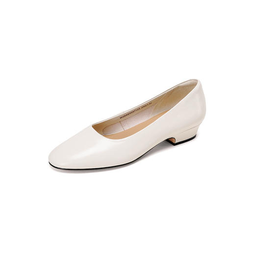 Westory2026年春季方圆头低跟牛油皮奶奶鞋百搭通勤浅口鞋W26AE50371 商品图9