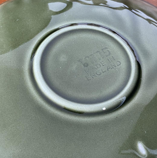 英国1970s TAMS绿色编织纹陶瓷杯碟组合2pcs B0296 商品图4