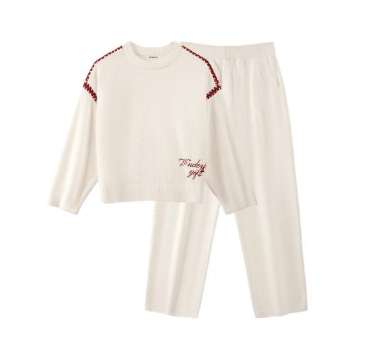 有棵树情侣半边绒睡衣2025秋冬新款本命年红色家居服套装睡衣女款 商品图6