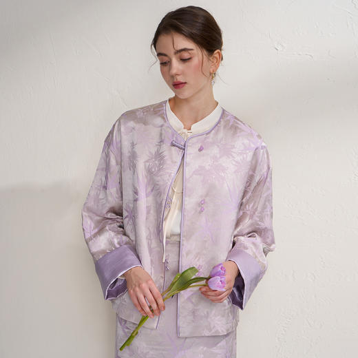 EITIE爱特爱提花新中式国风时尚印花2026年春季新款外套A2603107 商品图2