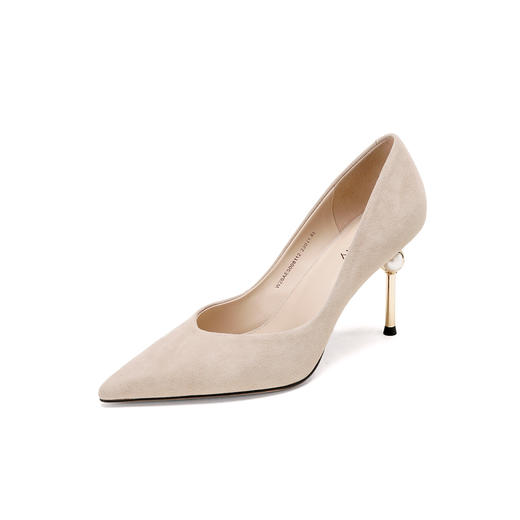 Westory2026年春季尖头彩色高跟V口羊京极简浅口单鞋宴会鞋通勤鞋W26AE50081 商品图11