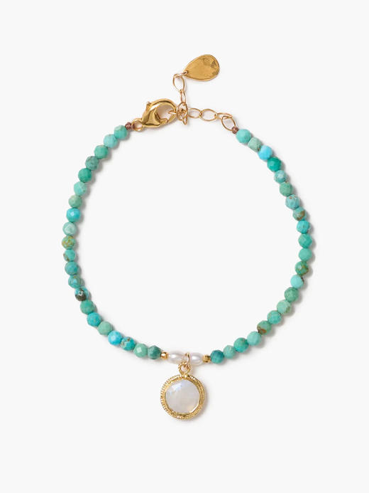 订购6周到｜Chan Luu-COIN-硬币 绿松石 月光石 淡水珍珠 手链［美国设计师］ 商品图0